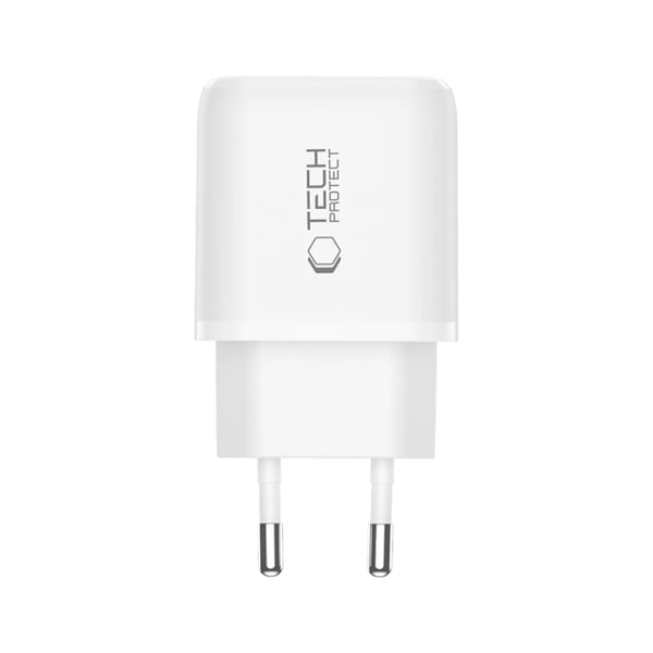 Tech-Protect Väggladdare Adapter USB-A/USB-C 30W - Vit