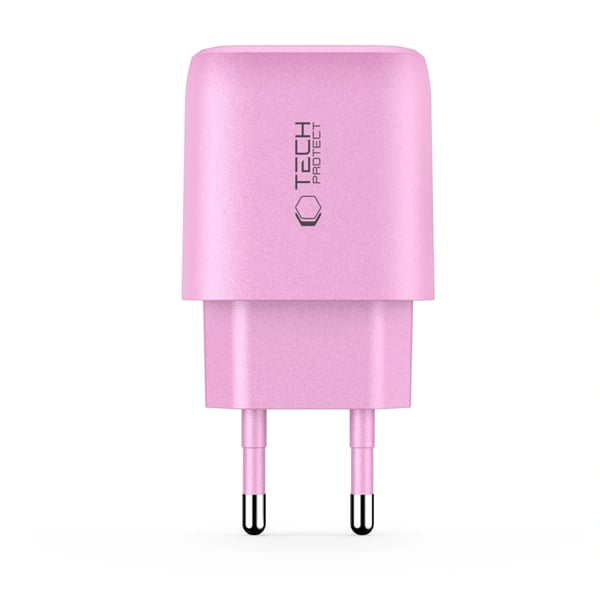 Tech-Protect Vægoplader USB-A Til USB-C 30W - Baby Pink
