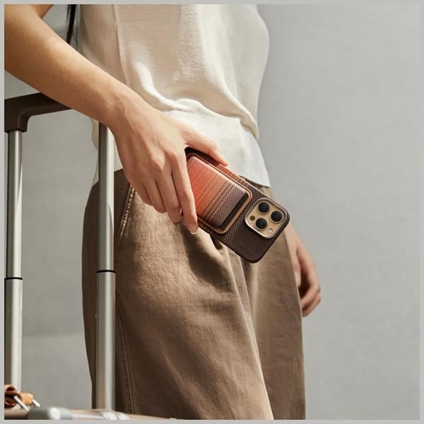 PITAKA MagSafe Korthållare Woven Plånbok - Sunset