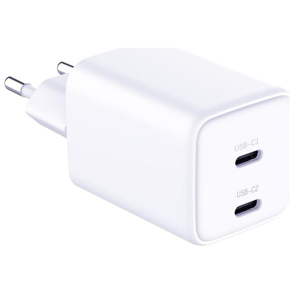 3MK Snabbladdare 45W 2xUSB-C QC4+ PPS 2C Super Fast - Vit