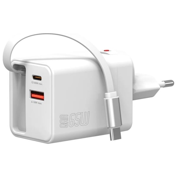 4smarts Snabbladdare 65W 2xUSB-C 1xUSB-A Flex Jojo - Vit