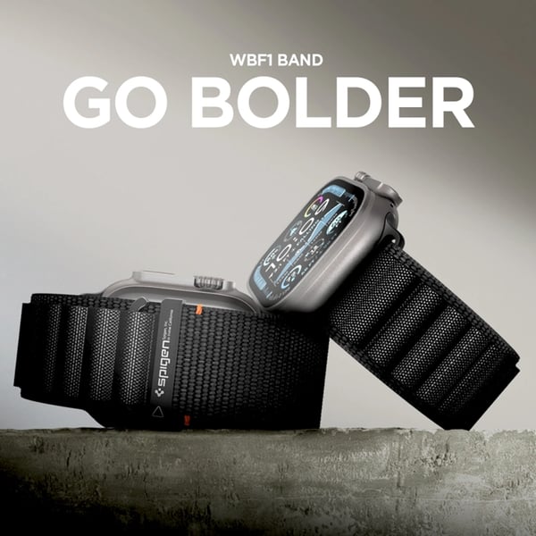 Spigen Apple Watch (44/45/46/49mm) Armbånd WBF1 - Sort