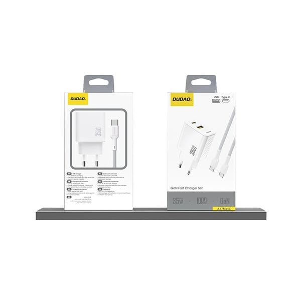Dudao Hurtigoplader USB-A - USB-C 35W GaN A27 Max