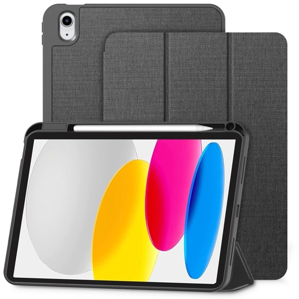 Tech-Protect iPad 10.9 (2022)/ iPad 11"(2025) Fodral Canvas - Charcoal Grå