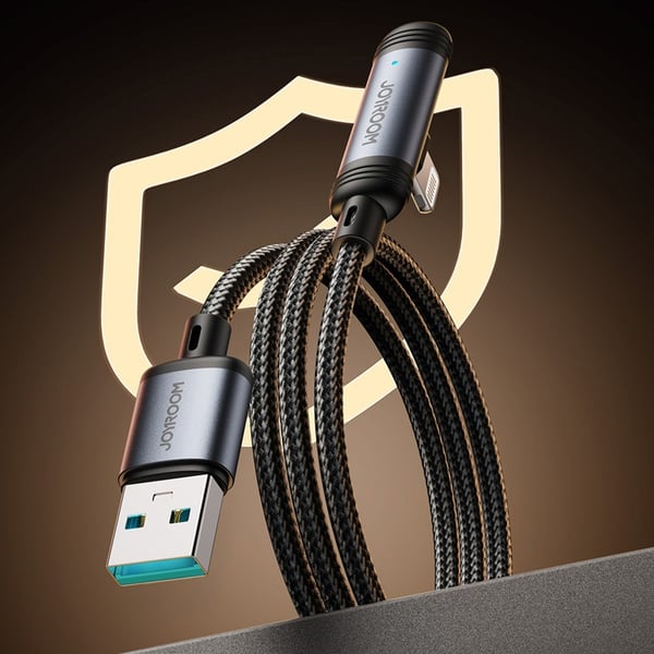 Joyroom USB-A - Lightning 3A Kabel 1.2m Series 90° - Svart