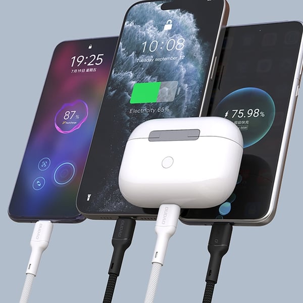 Dudao USB-C - USB-C 65W Kabel 1m L9C - Vit