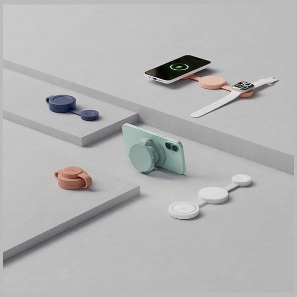 Energea 3in1 MagSafe Trådløs Oplader iPhone Watch AirPods Bazic - Grå