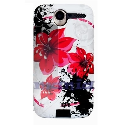 FlexiCase Skal till Apple iPhone 4 (RedScarlet Flower) FlexiCase Skal till Apple iPhone 4 (RedScarlet Flower)