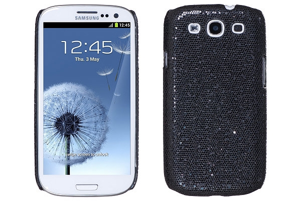 Sparkle Baksideskal tillSamsung Galaxy S3 i9300 (Svart)