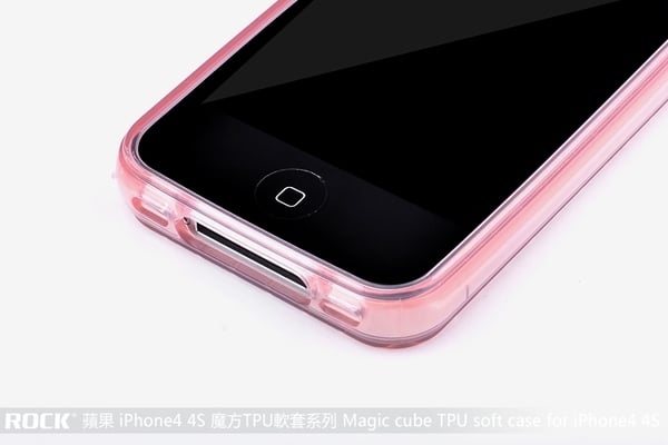 Rock Flexicase skydd till Apple iPhone 4 och 4S (Rosa)