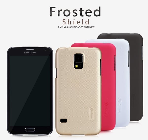 Nillkin Frosted Shield Skal till Samsung Galaxy S5 (Röd) + Skärmskydd