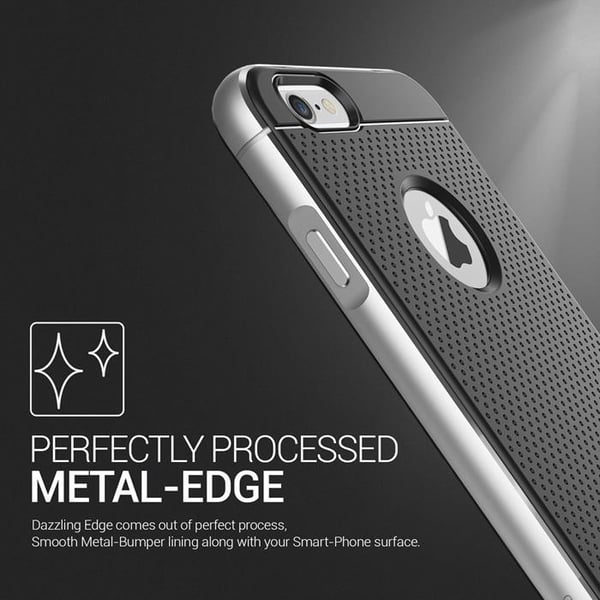 Verus Iron Shield Aluminum Metal Frame Skal till Apple iPhone 6(S) Plus (Silver)