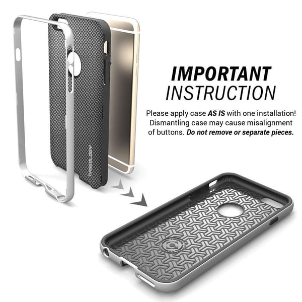 Caseology Bumper Frame Skal till Apple iPhone 6(S) Plus - Mesh Silver