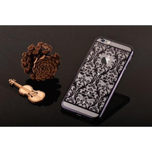 Devia skal med Swarovski-stenar till iPhone 6 / 6S  - Pattern Svart