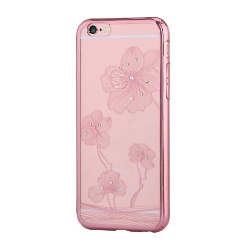 Comma Skal med Swarovski-stenar till iPhone 6 / 6S - Rose Gold