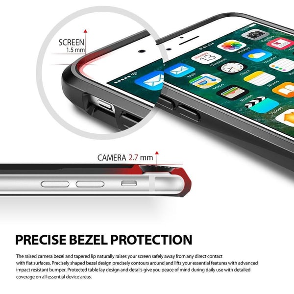 Ringke Cover med kortholder og stativ til iPhone 7/8/SE 2020 - Hvid