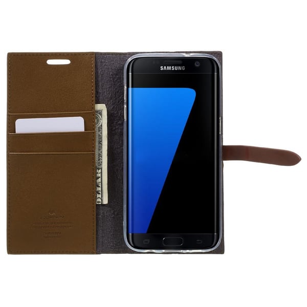 Mercury Romance Plånboksfodral till Samsung Galaxy S7 Edge - Brun