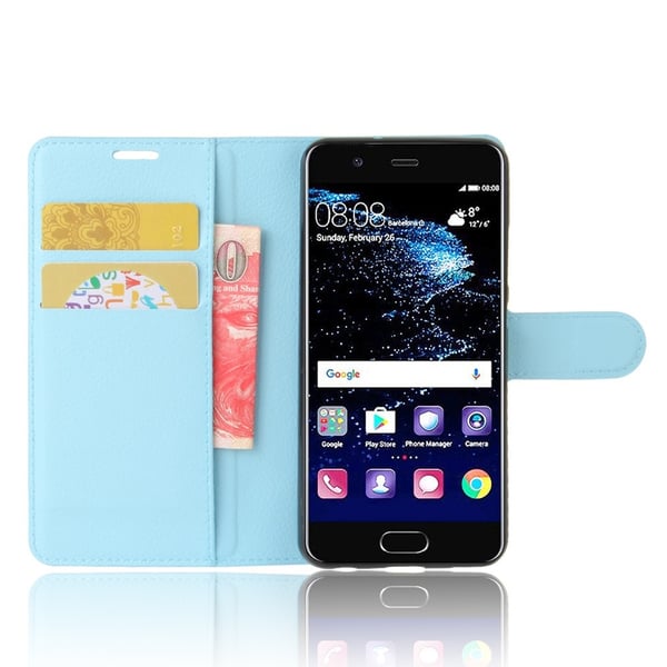 Litchi Plånboksfodral till Huawei P10 - Blå