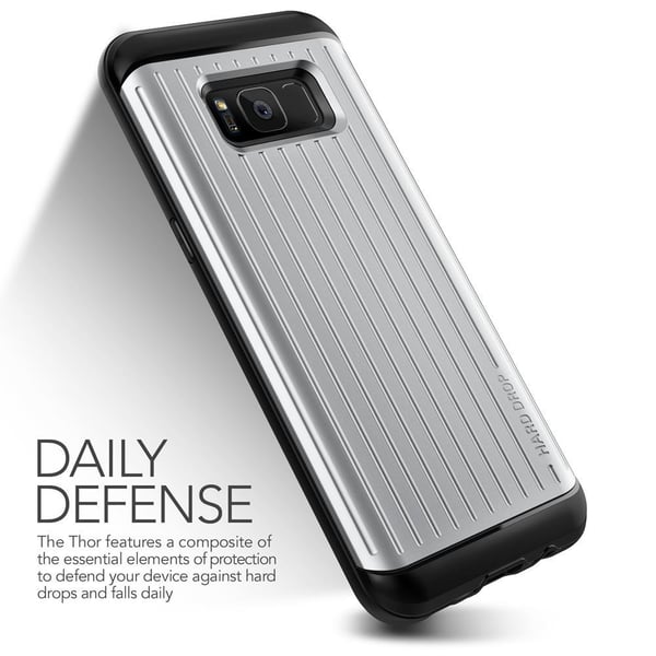 Verus Waved Hard Drop Skal till Samsung Galaxy S8 - Silver