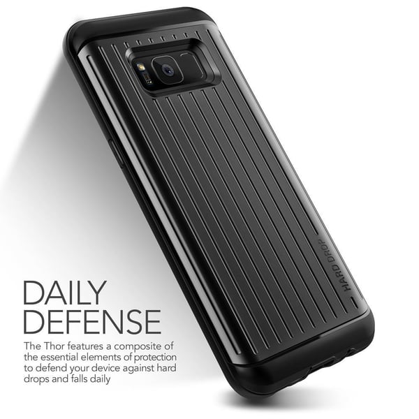Verus Waved Hard Drop Skal till Samsung Galaxy S8 - Dark Silver