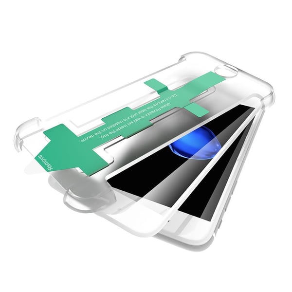 CoveredGear Easy App karkaistu lasinen näytönsuoja iPhone 6S/6 - Valkoinen