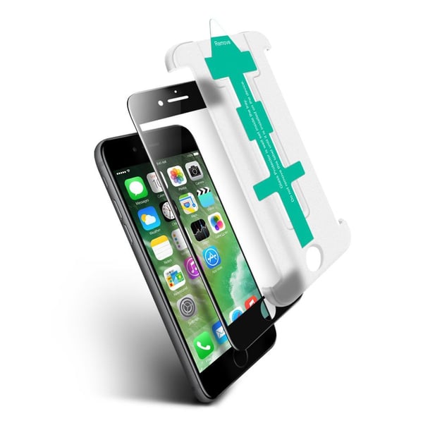 CoveredGear Easy App Härdat Glas Skärmskydd till iPhone 6S/6 - Svart