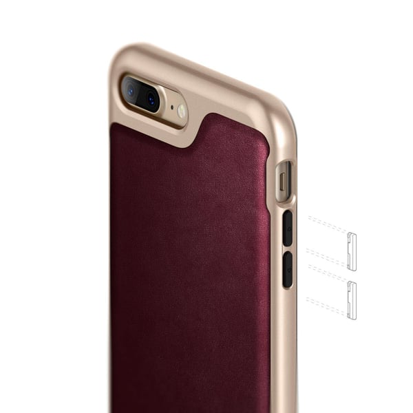 Caseology Envoy Äkta Läder Skal iPhone 7 Plus - Cherry