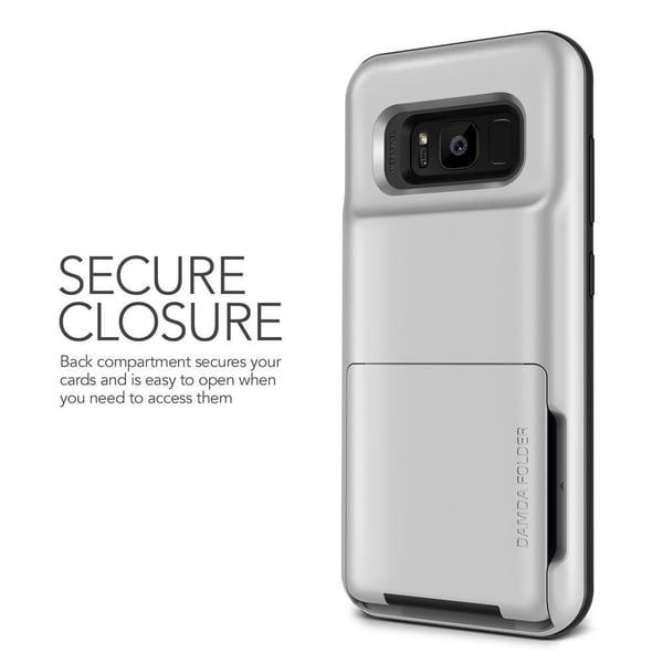 Verus Damda Folder Card Slot Skal till Samsung Galaxy S8 Plus - Silver