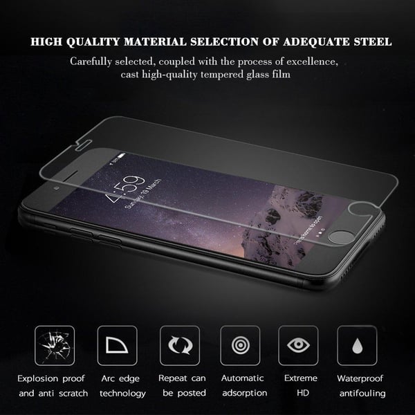 0,26 mm anti-eksplosion hærdet glas skærmbeskytter til iPhone 8/7/6S/6 Plus