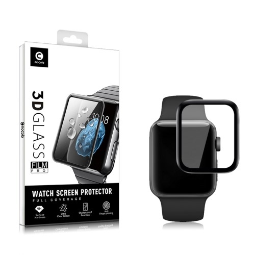 Mocolo 3D Curved Härdat Glas Skärmskydd till Apple Watch 4 - 40mm - Svart