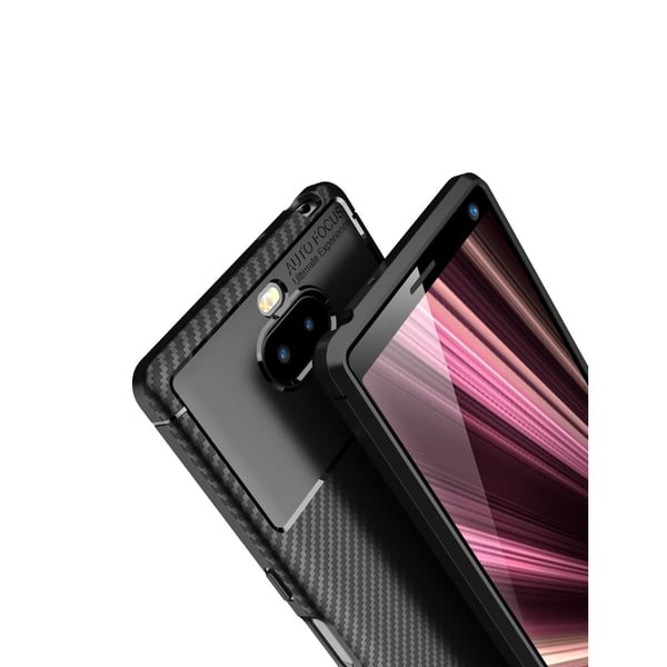 Full Carbon Mobilskal till Sony Xperia 10 Plus - Blå