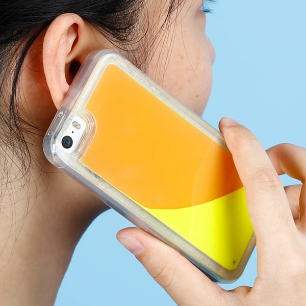 Liquid Neon Sand skal till iPhone 5/5s/SE - Orange