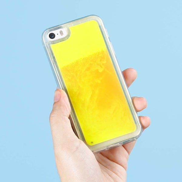 Liquid Neon Sand skal till iPhone 5/5s/SE - Orange