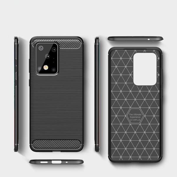 Carbon Fiber Brushed Skal för Galaxy S20 Ultra - Svart