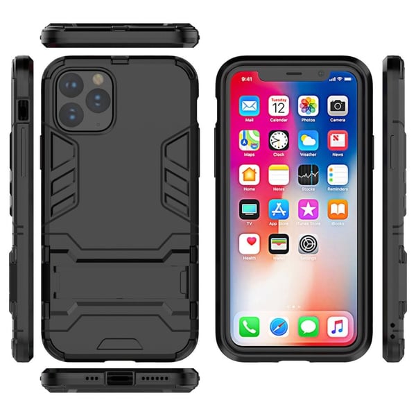 Skal med Kickstand Stativ för iPhone 11 Pro - Svart