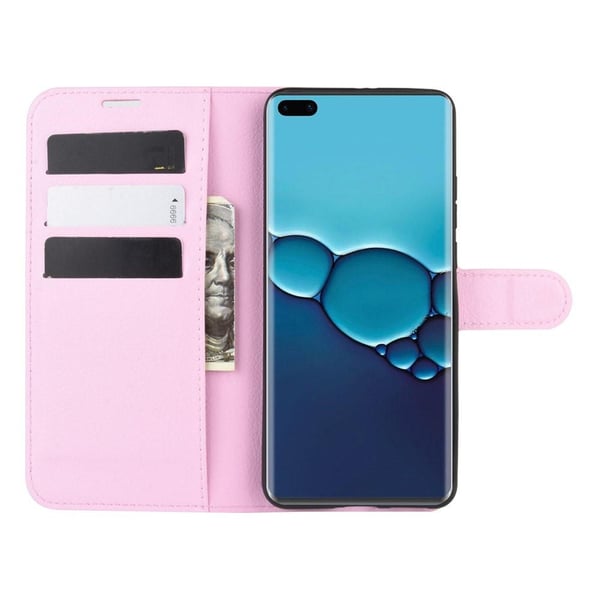 Litchi Plånboksfodral till Huawei P40 - Rosa