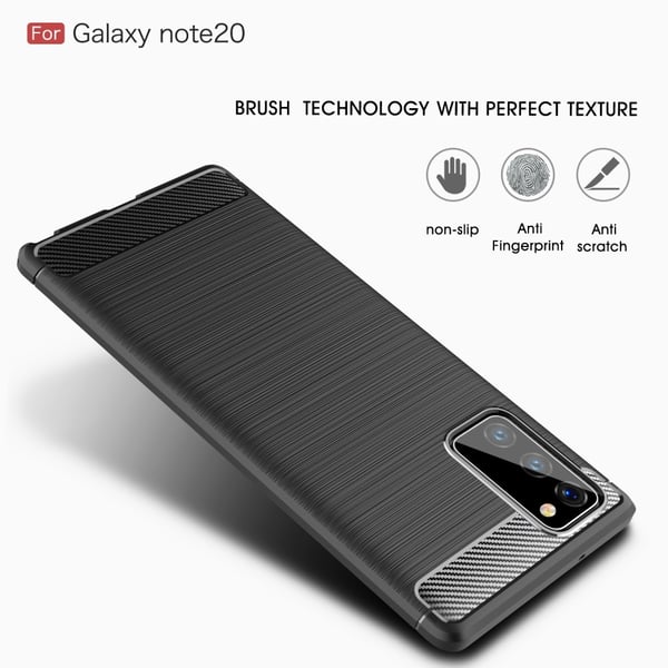 Carbon TPU Skal Till Galaxy Note 20 - Svart