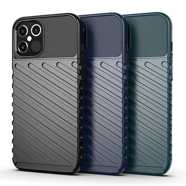 Thunder Twill Texture iPhone 12 Pro Max -kuori - Musta