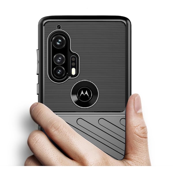 Thunder Twill Texture Skal Motorola Edge Plus - Svart