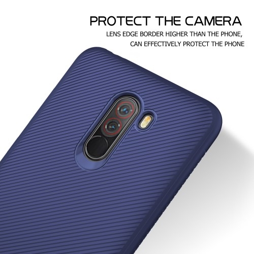 Twill Texture Mobilskal till Xiaomi Pocophone F1 - Blå