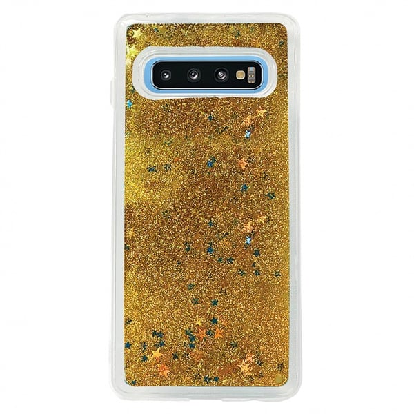 Glitter Taske til Samsung Galaxy S10 Plus - Guld