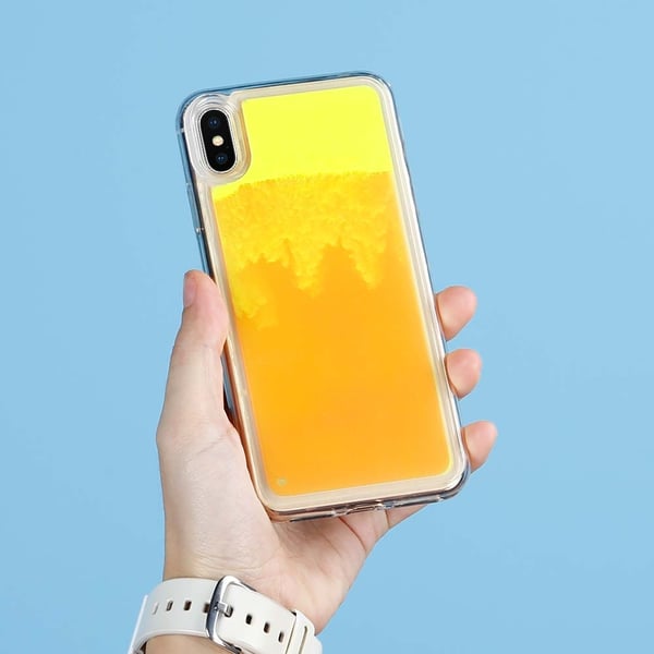 Liquid Neon Sand skal till iPhone Xs Max - Orange