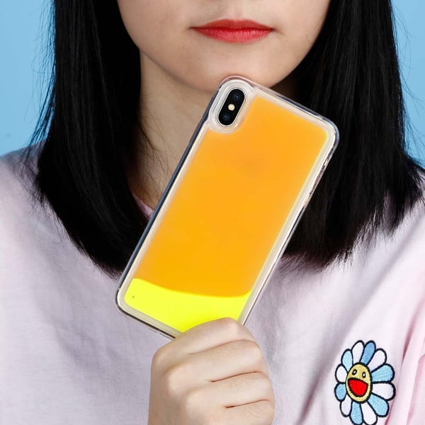 Liquid Neon Sand skal till iPhone Xs Max - Orange