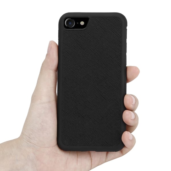 Boom Saffiano cover til iPhone 6/7/8/SE 2020 - Sort