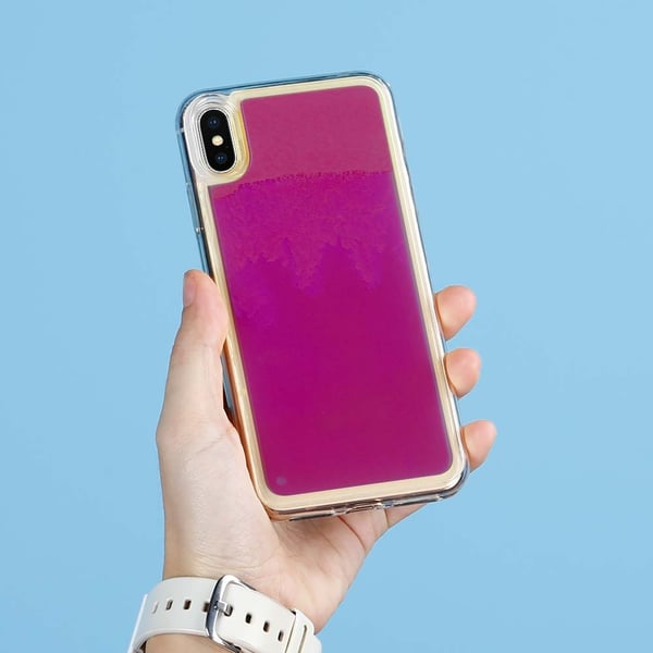 Liquid Neon Sand skal till iPhone Xs Max - Violet