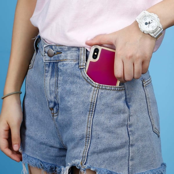 Liquid Neon Sand skal till iPhone Xs Max - Violet