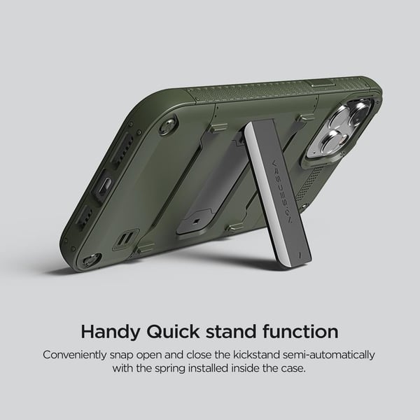 VRS DESIGN Damda QuickStand iPhone 12 Pro Max Skal - Grön