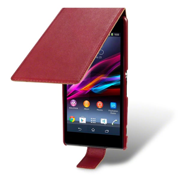 Flip Mobilväska - Fodral till Sony Xperia Z1 (Röd)