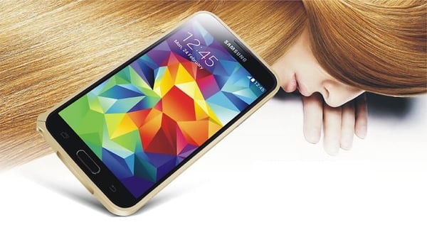 LOVE MEI 0.7mm Metal Bumper till Samsung Galaxy S5 (Grön)
