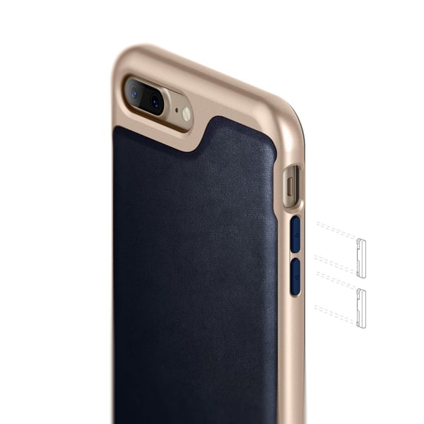 Caseology Envoy Äkta Läder Skal iPhone 7 Plus - Blå